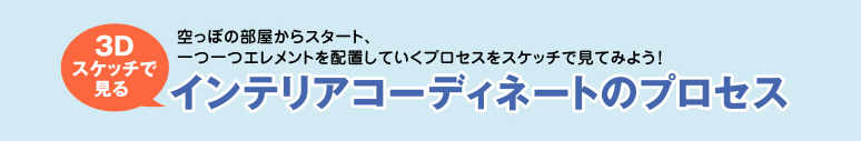 3Dスケッチで見るインテリアコーディネートのプロセス