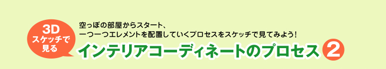 3Ｄスケッチで見るインテリアコーディネートのプロセス2