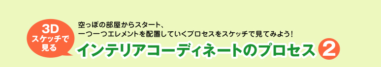3Dスケッチで見るインテリアコーディネートのプロセス2