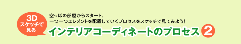 3Dスケッチで見るインテリアコーディネートのプロセス2