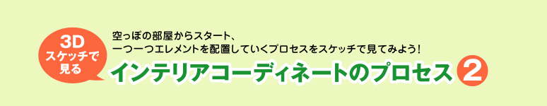 3Dスケッチで見るインテリアコーディネートのプロセス2
