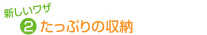 新しいワザその2 たっぷりの収納