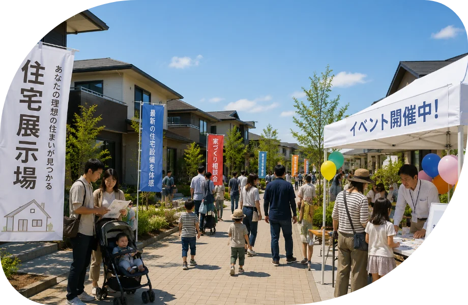 イベント開催中の住宅展示場