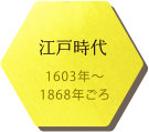 江戸時代 1603年〜1868年ごろ