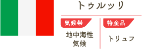 トゥルッリ　気候帯/地中海性気候　特産品/トリュフ