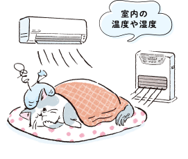 室内の温度や湿度