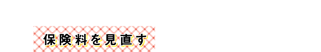 保険料を見直す
