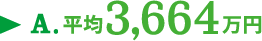 A.平均3,664万円