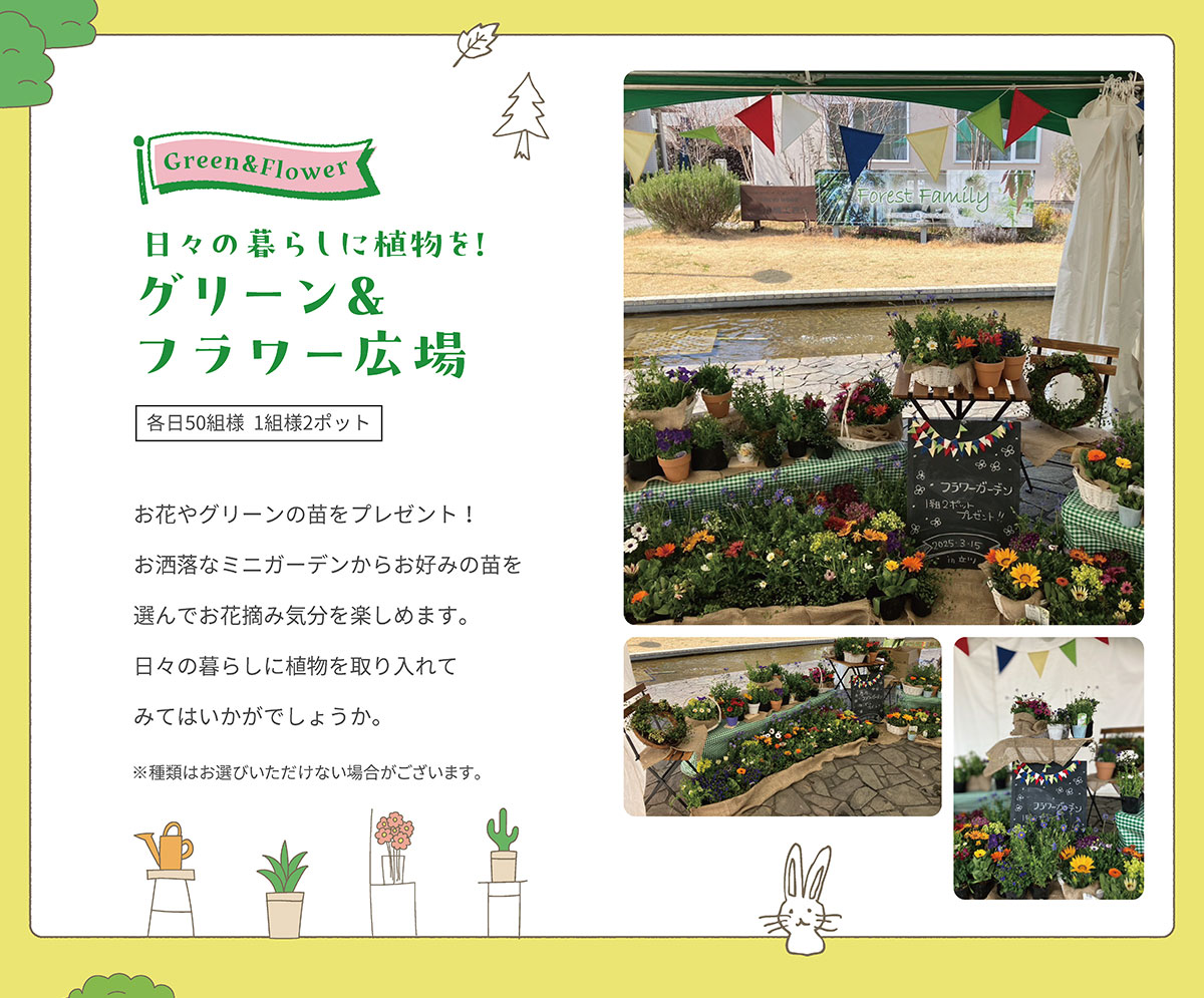 日々の暮らしに植物を！グリーン＆フラワー広場